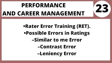 Rater error training (Contd.) MGT555 LECTURE in Hindi Urdu 23