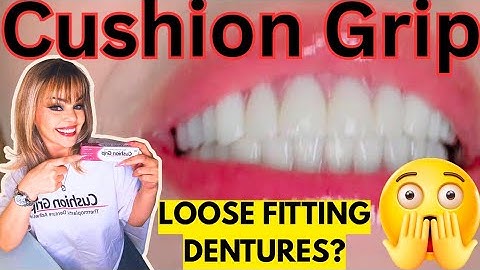 LOOSE FITTING DENTURES? THIS VIDEO IS FOR YOU!! CUSHION GRIP APPLICATION ☝️🦷 @mycushiongrip
