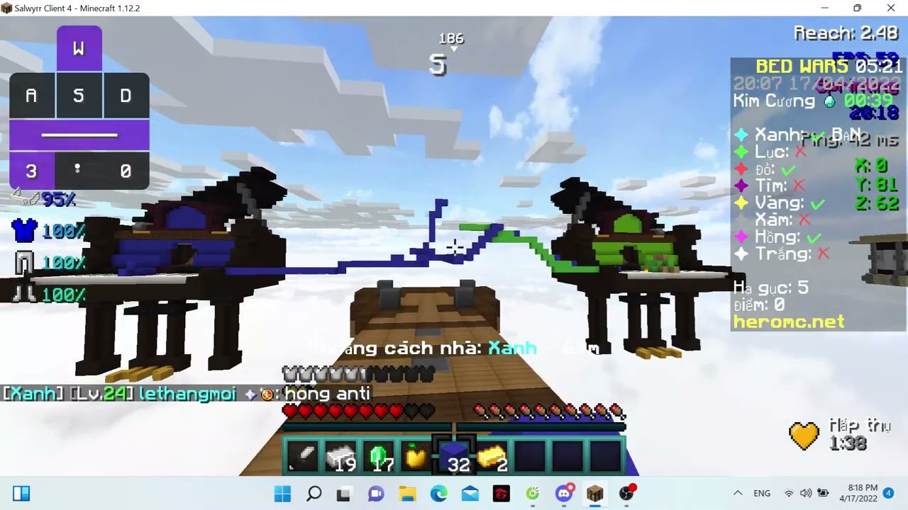 thử chơi map mới trong heromc #1 gặp hack và cái kết