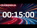 15 Minute Countdown Timer ⏱️ No Music