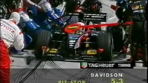 2002 F1 Hungarian GP - Anthony Davidson (Minardi) 2nd pit stop