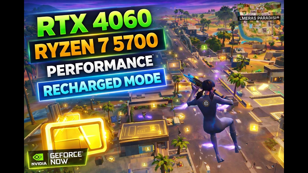 FORTNITE RECHARGED MODE | RTX 4060 + RYZEN 7 5700 | PERFORMANCE TEST (FPS)
