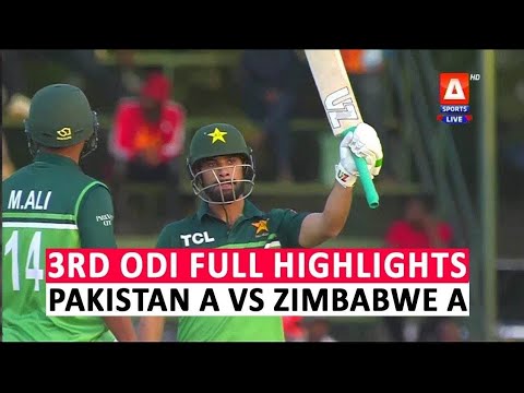 Pakistan vs Zimbabwe 3rd ODI Full Highlights - Pak A vs Zim A 3rd odi ...