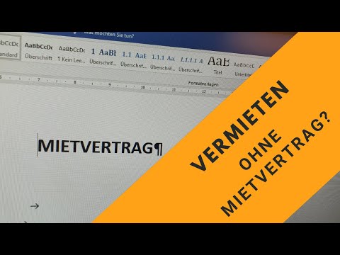 Mieten ohne Mietvertrag