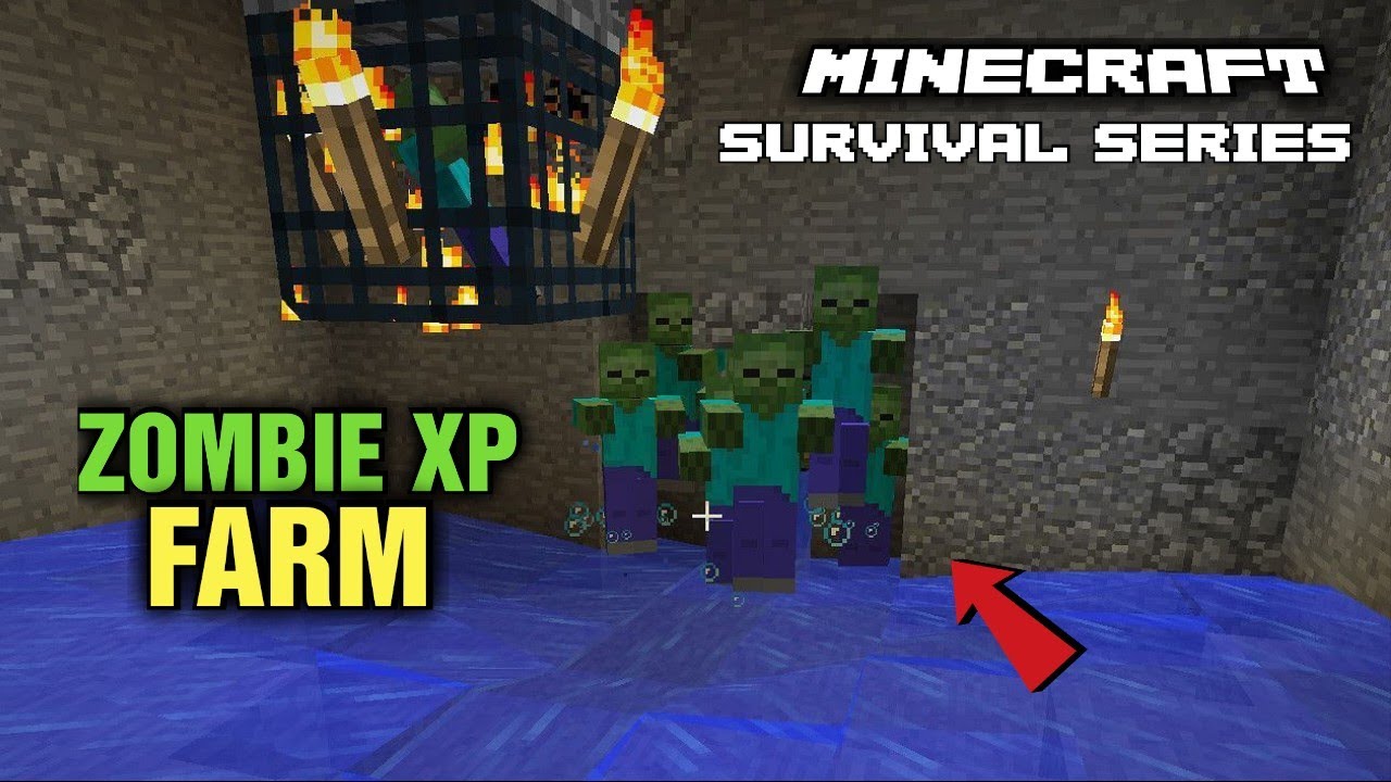 I Built a ZOMBIE XP FARM in minecraft survival EP4 Auspi YouTube