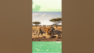 Tiger vs Cheetah 🐅🐆 | Power vs Speed | Epic Wildlife Shorts