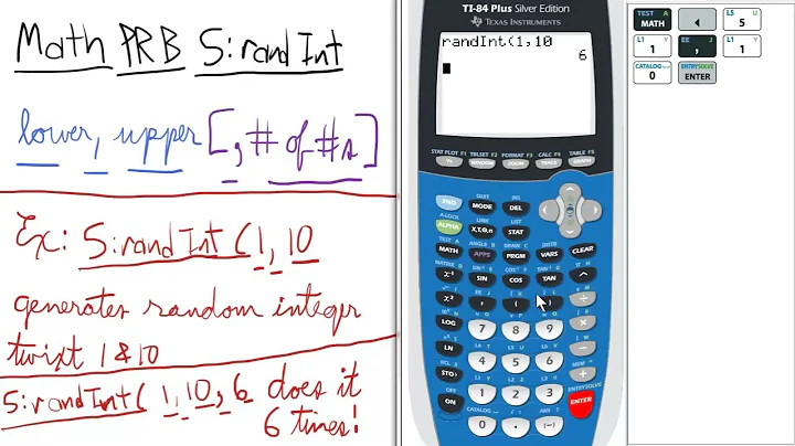 TI84 Calculator Random Integer(s)