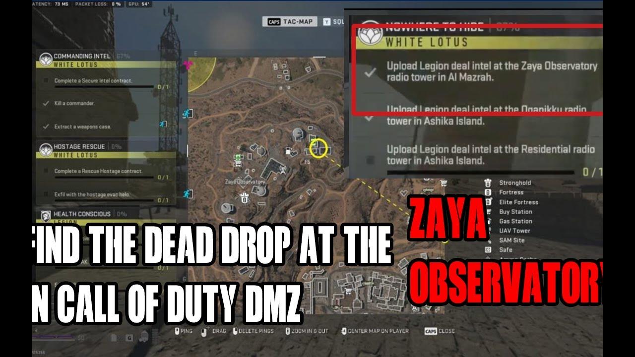 Find The Dead Drop At The Zaya Observatory In Call Of Duty DMZ Zaya Observatory Radio tower