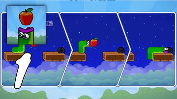 Apple Worm: Logic Puzzle Gameplay Walkthrough #1 - Level 1 ~ 15 (Android, IOS)