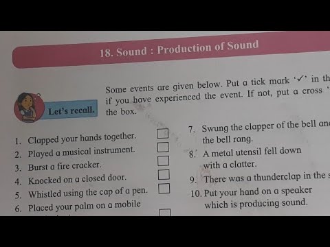 Class 7th / Science //18. Sound : Production of sound // Part 1 - YouTube
