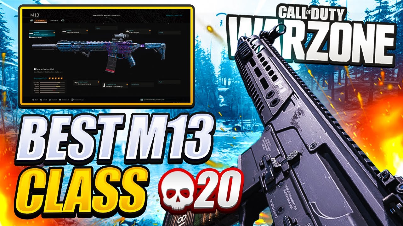 BEST M13 CLASS for WARZONE! NO RECOIL M13! (MW Warzone Best Class Setups!)