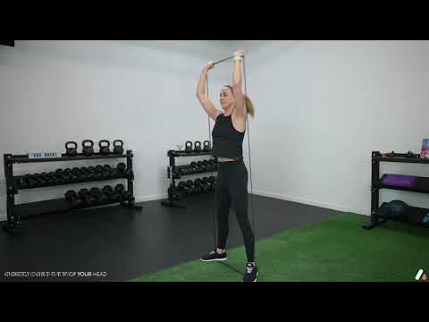 1.5 Squat to Band Overhead Press