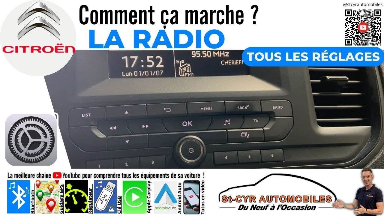 CITROEN, la radio, tous les réglages et paramètres, comment ça