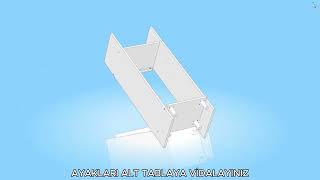 Tetto Elagante Arya 2 Sepetli Kirli Çamaşır Sepetli Dolap