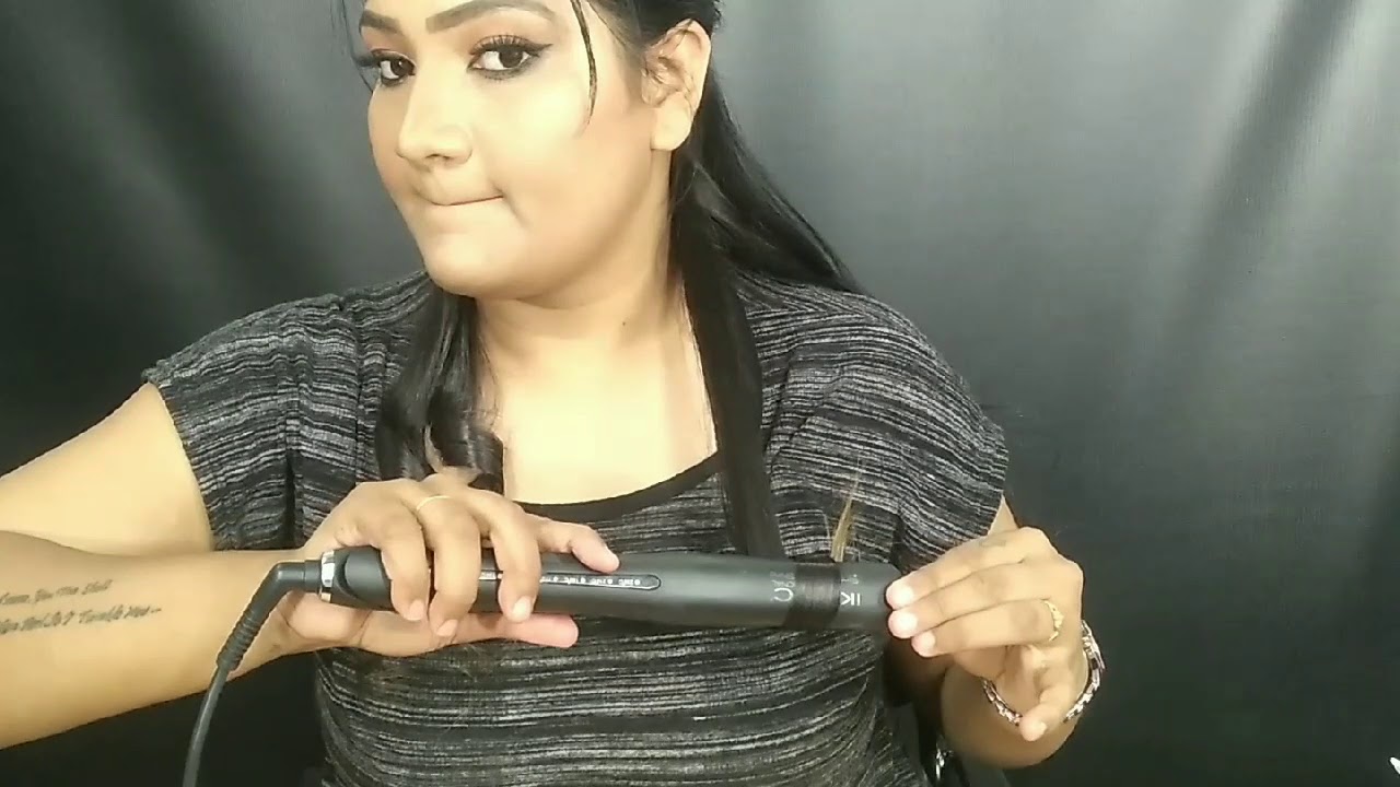 How to curl hair with straightener in tamil / flat iron /tutorial in