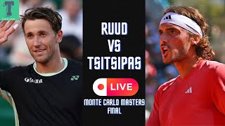 Stefanos Tsitspas vs Casper Ruud · Monte Carlos Masters Final · LIVE TENNIS WATCHALONG