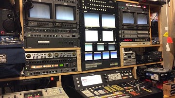 Vintage Man Video Gear featuring the Panasonic WJ-MX50A in demo mode...