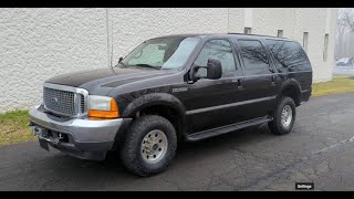 4K Review 2001 Ford Excursion 4WD 7.3L Powerstroke Turbo Diesel Virtual Test-Drive & Walk-around