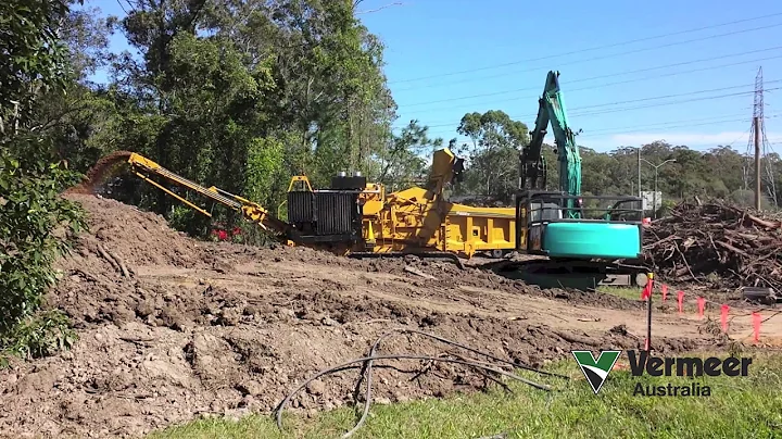 Vermeer HG6000TX horizontal grinder, land clearing Brisbane, Australia