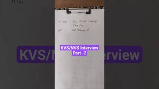 KVS interview questions part-2 #kvs #kvsinterview #interview #nvs #2026 #kvsinterviewpreparation