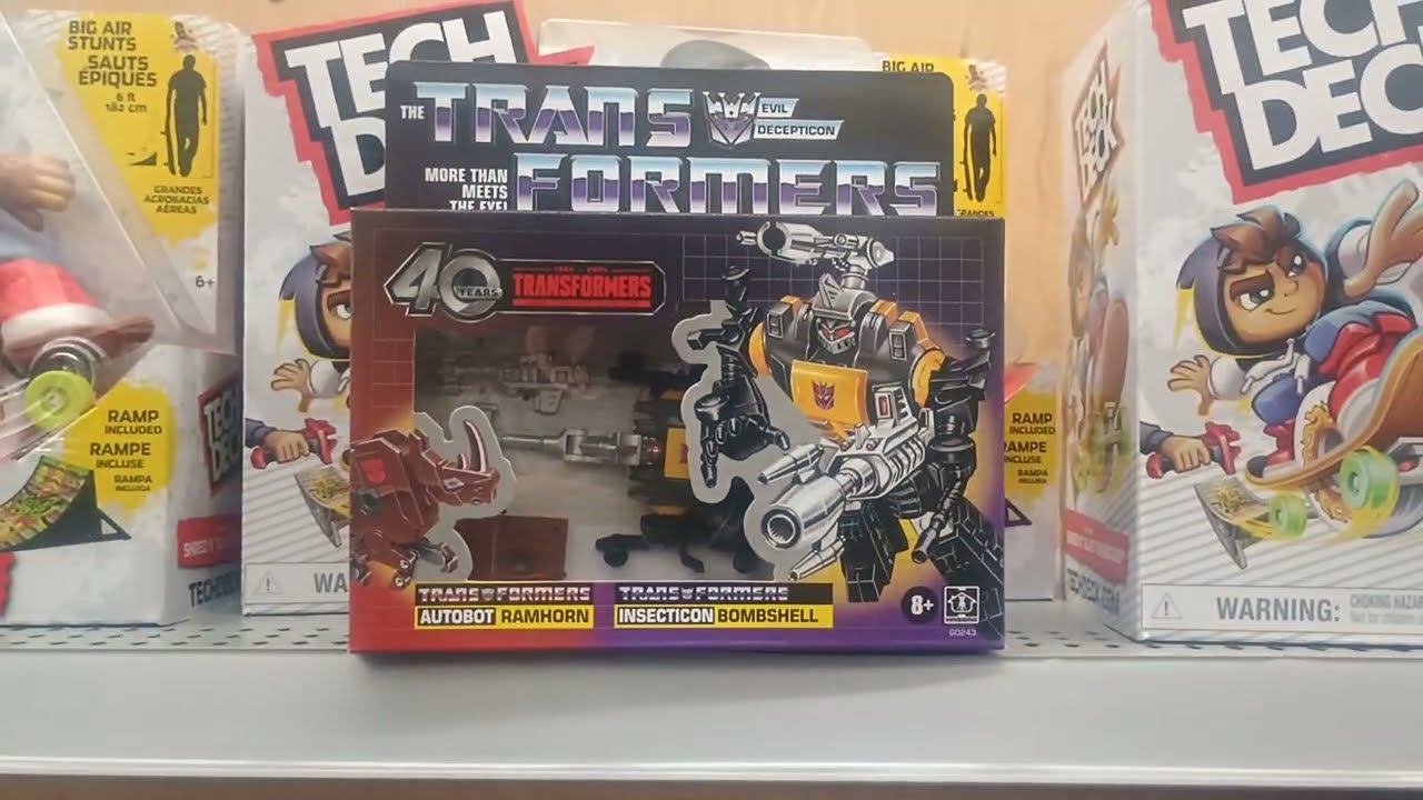 Transformers 40th Anniversary Retro G1 Insecticon Bombshell & Autobot Ramhorn Action Figure Official