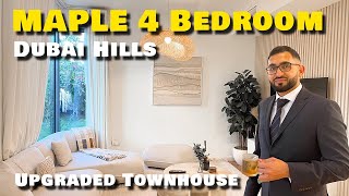 Upgraded Maple 4 Bedroom Townhouse Tour - Large Plot - Dubai Hills Estate