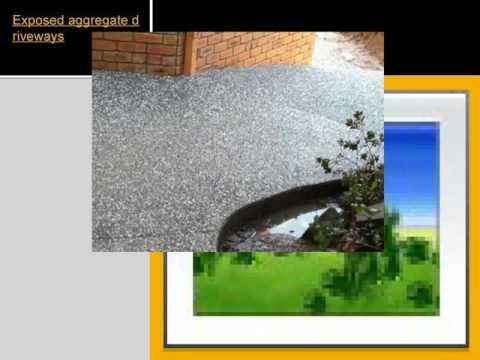 Exposed aggregate concrete