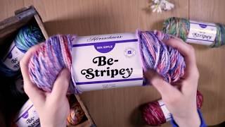 Herrschners Be-Stripey Yarn: 100% Acrylic Worsted, Weight 4 Yarn