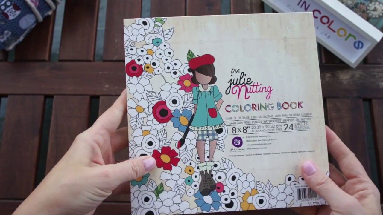 Julie Nutting watercolor paper Coloring Book- flip through - YouTube