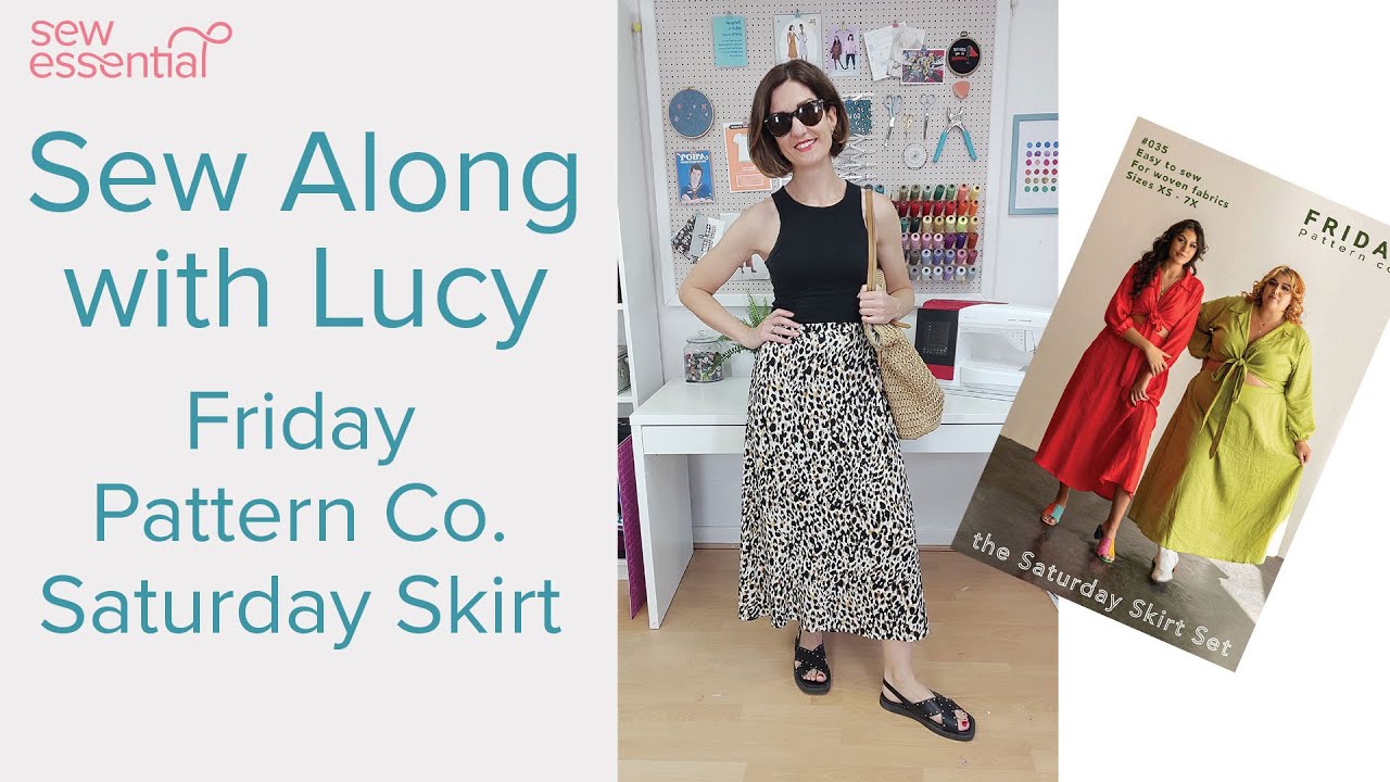 Sew an On Trend Midi Skirt With Me - Friday Pattern Co. Saturday Skirt ...