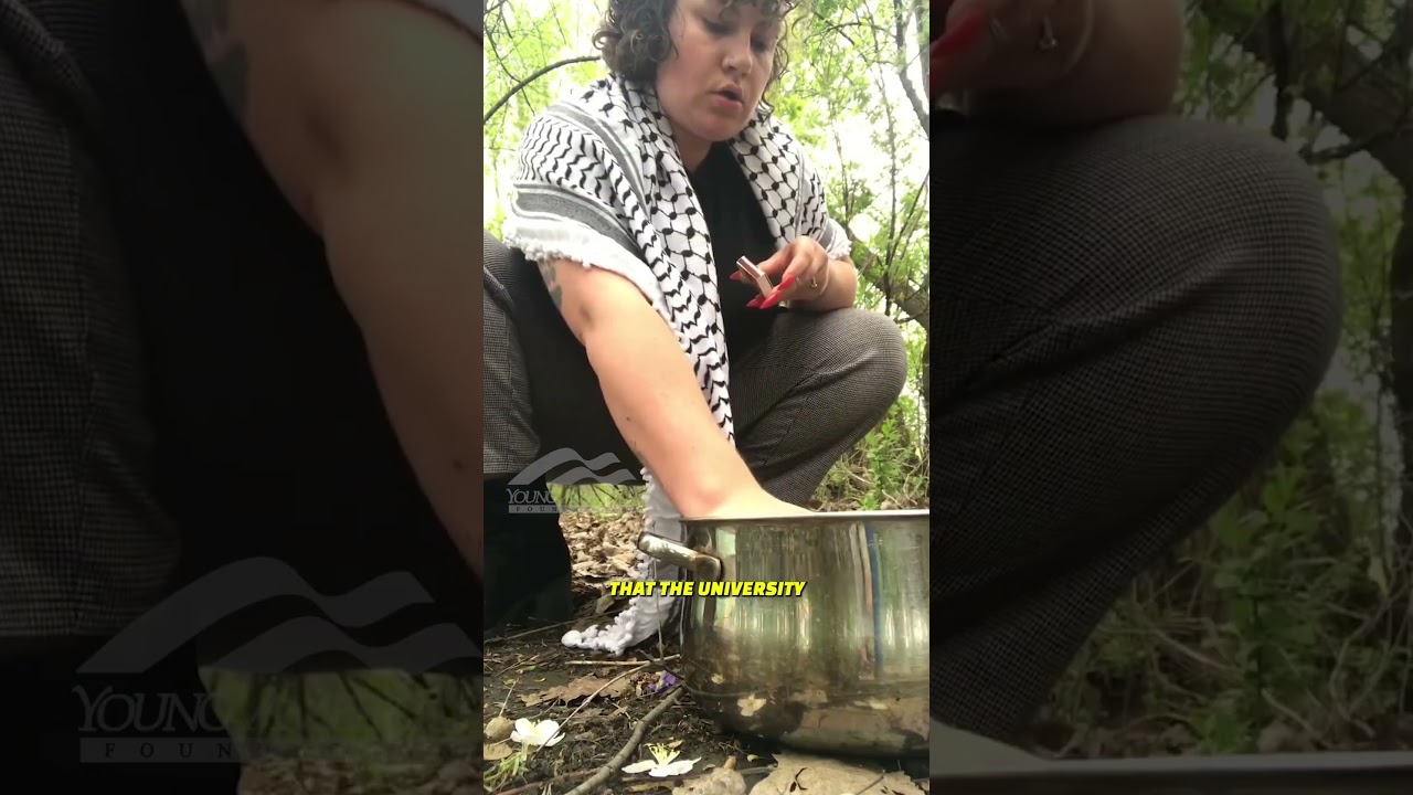 Crazed Leftist BURNS Diploma In Solidarity of Pro-Palestine Protests