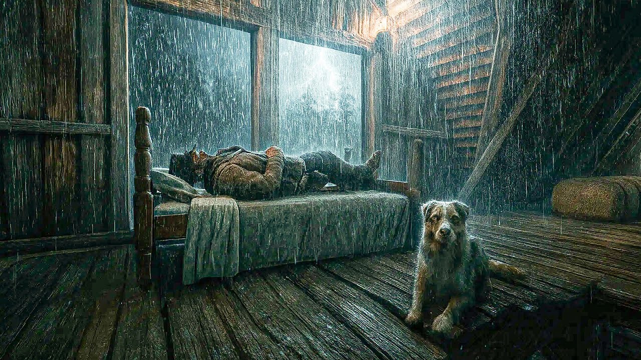Sleeping by a Barn Window During a Cozy Night Thunderstorm | RDR2 ASMR