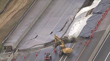 Video shows Highway 36 continues to collapse