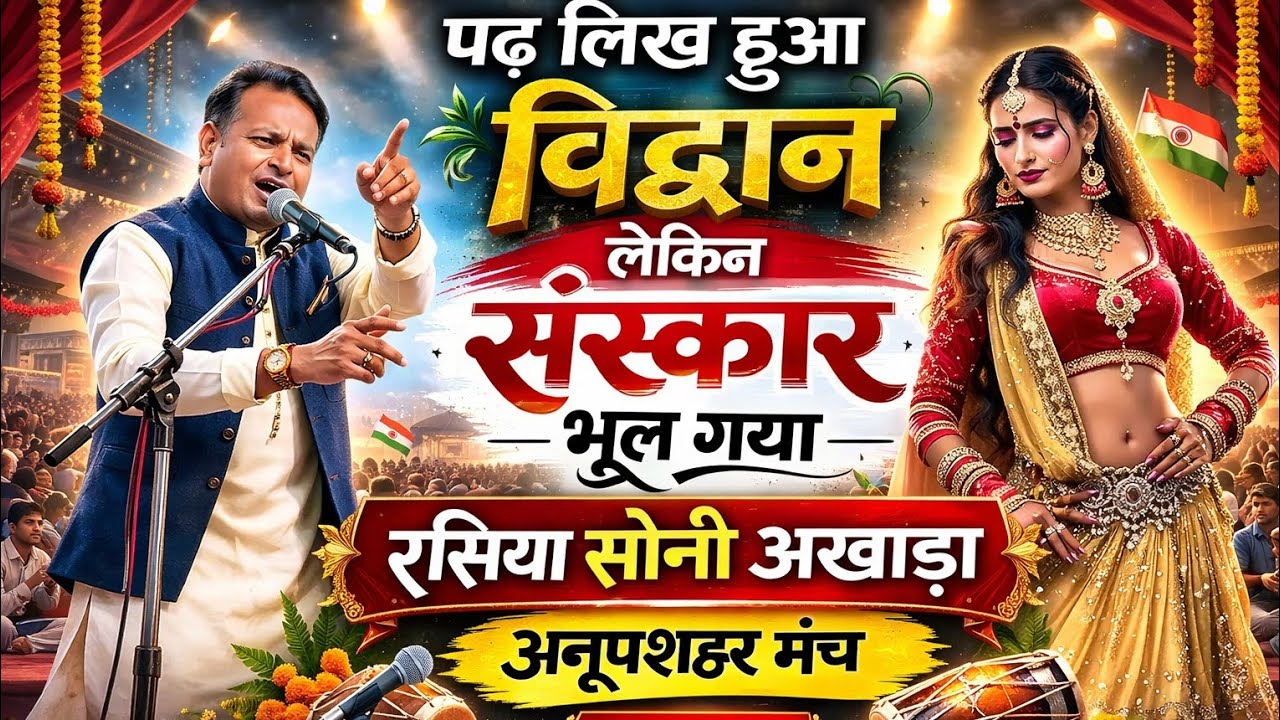 पढ़ लिख हुआ विद्वान लेकिन संस्कार भूल गया | रसिया सोनी अखाड़ा | अनूपशहर मंच LIVE