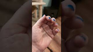 Blue Cat Eye Nails