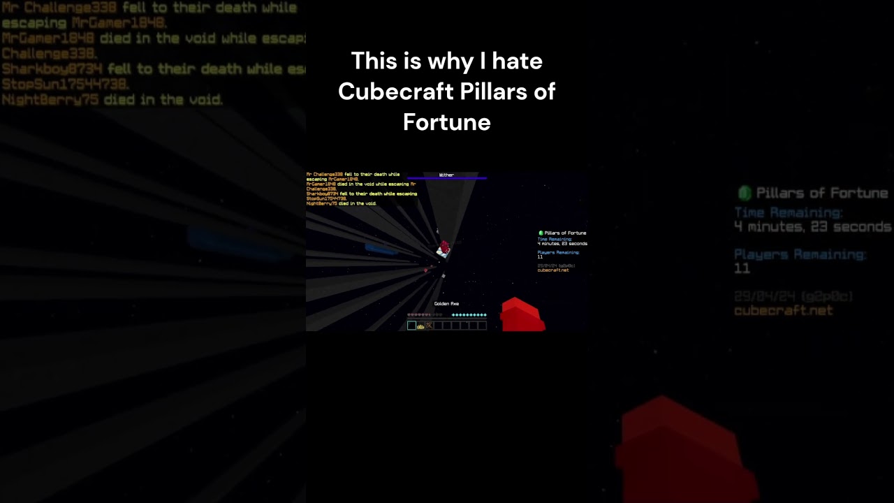 cubecraft pillars of fortune is too funny in minecraft