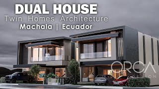 DUAL HOUSE: A Captivating Tale of Twin Homes with Contemporary Architecture | 710 sqm | ORCA Design