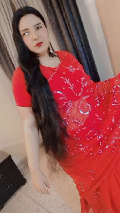 Red Shiffon Saree Transformation! ✨ Stunning Look 2 | Masara Vlogs Shorts