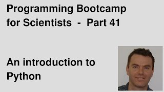 Programming Bootcamp for Scientists #41