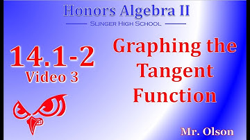 HAII 14.1 - 2 Video 3 - Graphing Tangent