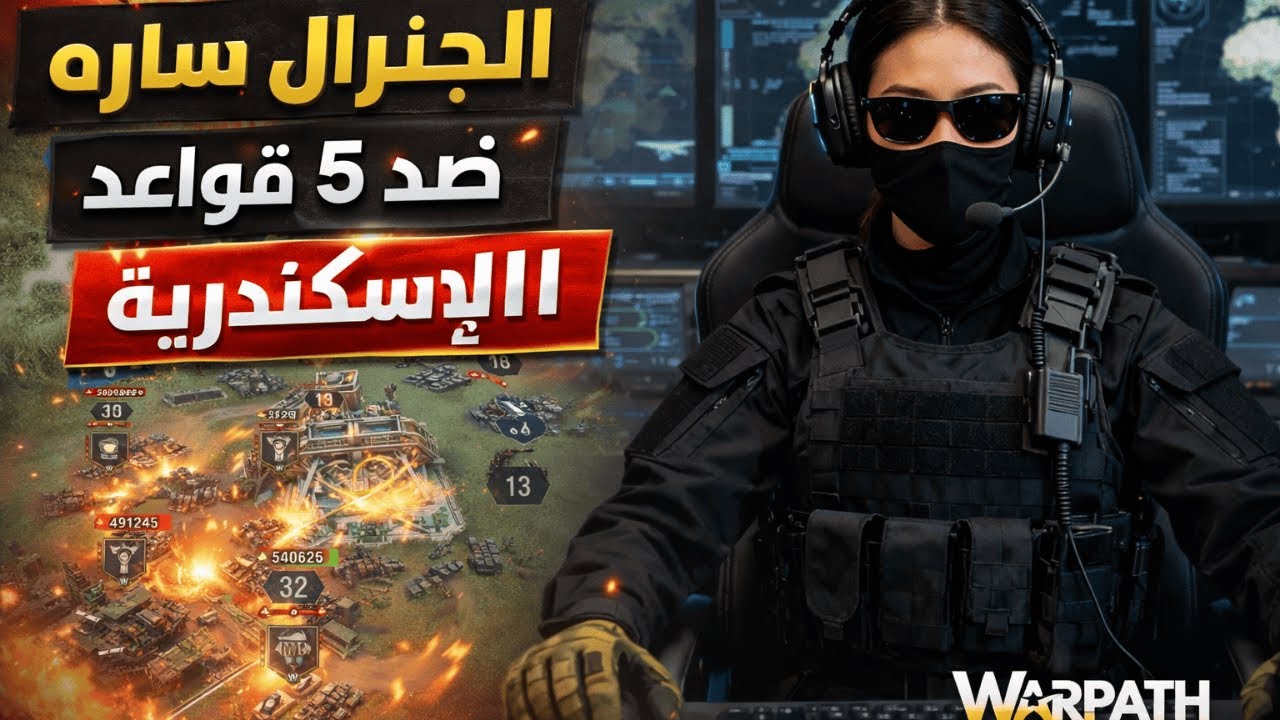 هجوم شامل بدون رحمة 🔥 الجنرال سارة ضد 5 قواعد | Warpath استراتيجية واحتراف