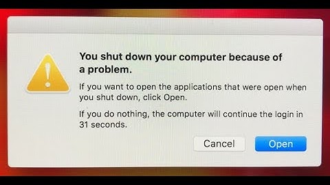 You Shut Down Your Computer Because Of A Problem