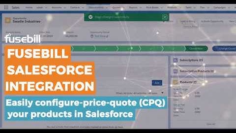 Salesforce Fusebill Integration - Configure, Price, Quote