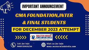 Updation in CMA Examination Form || December 2023 || Last date 17 October 2023