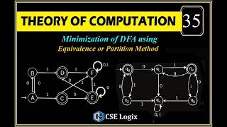 Lec-35: Minimization of DFA using Equivalence or Partition Method | DFA Minimization | TOC