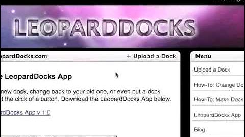 How to: Change and Modify Your Leopard Dock