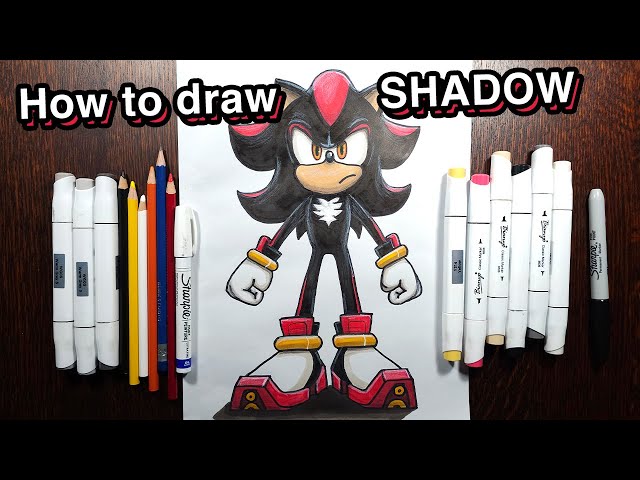 How To Draw Angry Shadow The Hedgehog Step By Step