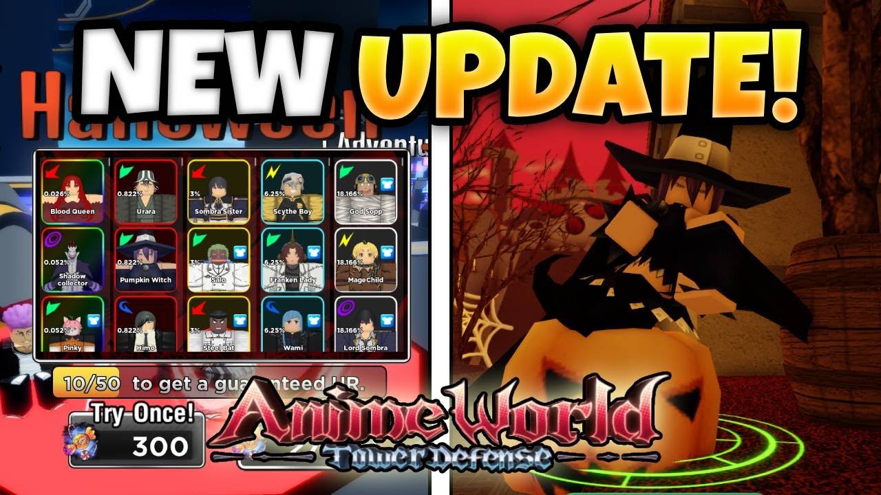 New Halloween Update pt2🤩!!!?? in anime world tower defense 