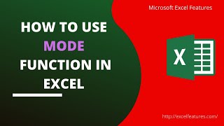 how to use MODE function in excel || MODE function displays the most frequently occurring number.