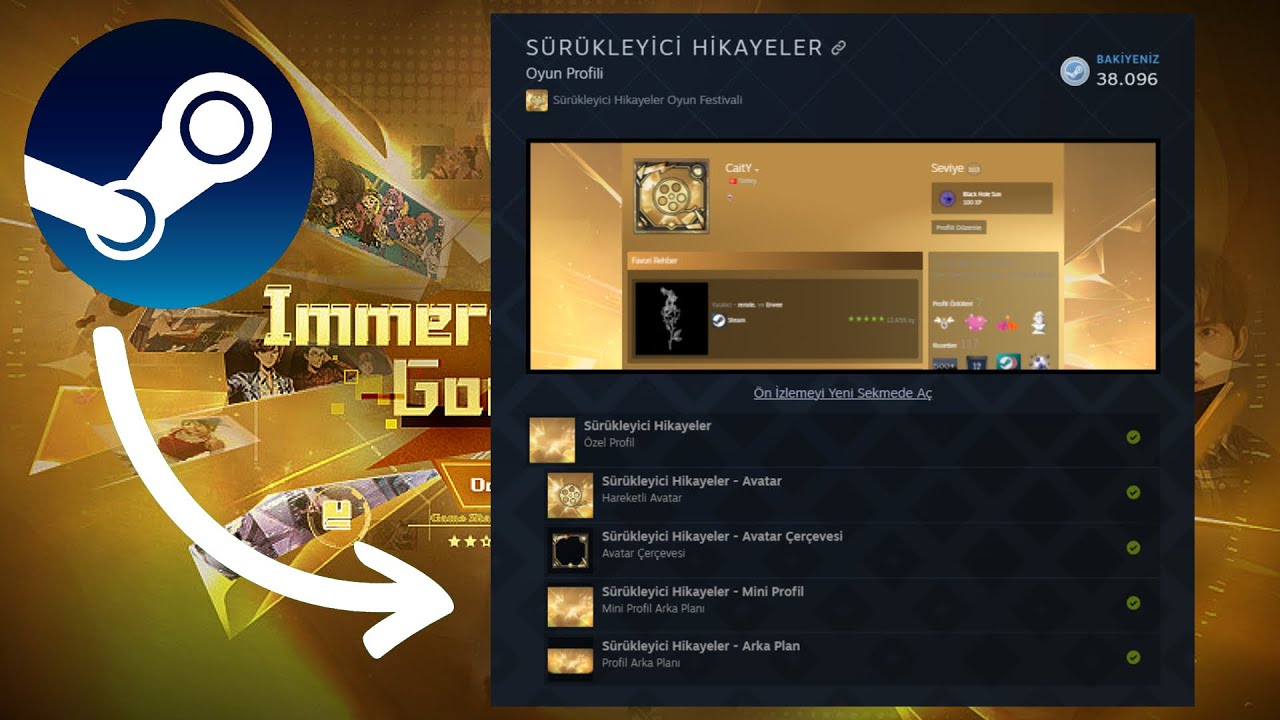 🎉 Steam • Yeni BEDAVA Hareketli Oyun Profili Seti Nasıl Alınır! (Sürükleyici Hikayeler)
